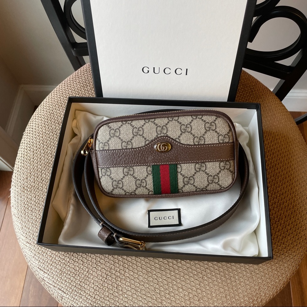 Gucci Beige and Brown Crossbody Bag